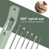 6Pcs/set ear cleaner Ear Wax Pickers Stainless Steel Earpick Wax Remover