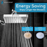 Polished Chrome Design,Easy 1-Min Install,Adjustable and Easy Clean Shower Head