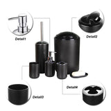 6Pcs/Set Luxury Bathroom Accessories Plastic Toothbrush Holder Cup Soap Dispenser