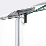 Shower Door, 38-42 "W X 72 "H, Semi-Frameless Pivot Doors, Brushed