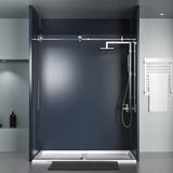 Frameless Shower Door, Bathroom Sliding Shower Door, Clear Tempered Glass,