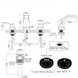 Widespread Bathroom Faucet 3 Hoe Wash Table Hand Wash Toilets