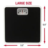 300 lb Analog Dial Bathroom Scale with Dial Display Black