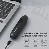 Nose Hair Trimmer for Men 360 Rotating Dual-Blade Rechargeable Electric Shaver