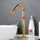 BathrooomFaucet Gold Automatic Sensor Basin Faucet  Mixer Crane, Free Touch Sink Tap,