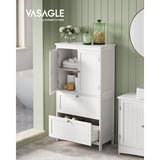 Bathroom Storage Unit, Freestanding Bathroom Cabinet with 2 Drawers and 2 Doors