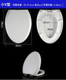 Thighten Black  Seat Lid Universal Slow Down Silent Toilet Seat