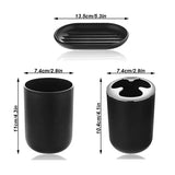 6Pcs/Set Luxury Bathroom Accessories Plastic Toothbrush Holder Cup Soap Dispenser