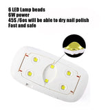 Nail Dryer Machine Portable 6 LED UV Manicure Lamp Home