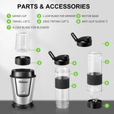 Coffee/Spices Jar, Portable Smoothie Blender and Coffee Grinder in One