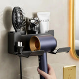 Hair Dryer Holder Wall Dryer Cradle Straightener Stand Hairdryer Organizer Box