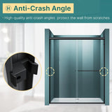 Semi-Frameless Sliding Showers Doors Bathroom Sliding Doors, Clear Glass, Bathroom Shower Door