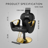 Barber Chair Salon Chair for Hair Stylist,Multi-Function Shampoo Tattoo Chair