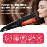 Hair Styler Professional Salon Ceramic Tourmaline Vapor Steam Flat Iron Hair S