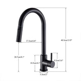 Black Kitchen Faucet Two Function Single Handle Pull Out Mixer  Hot and Cold Water