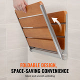 VEVOR Folding Shower Seat Wall Mounted Fold Up Shower Bench