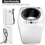 Portable Washing Machine, Full Automatic Washer and Spinner Combo, with Built-in Pump Drain