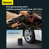 BASEUS 2 in 1 Car Jump Starter Power Bank w/Portable Air Compressor