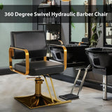 Salon Stylist Chairs, Hydraulic Pump Hairdresser Chairs, 360° Swivel, Beauty Equipment