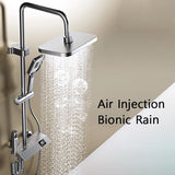 Bathroom Shower Full Set Black White Gray Bathtub Shower System Rain Pressurized Digital LED Shower