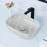 Rectangular Bathroom Sink Above Counter Marble Rectangular Container Sink