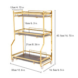 3 Tier Bathroom Countertop Organizer, Gold Bathroom Vanity