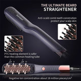 straightener Brush Comb Hair Straightener Men Quick Beard Straightening Curling