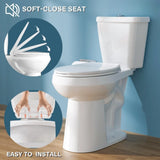 21" Tall Toilet for Seniors: Extra High, Modern White, Comfort Height,