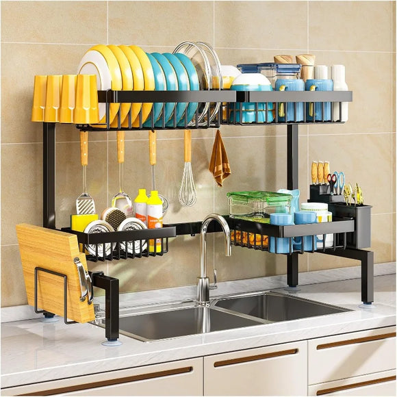 Over The Sink Dish Drying Rack, fits All Sinks (24.8