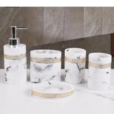 Bathroom Set Resin Soap Dispenser Toothbrush Holder Soap Dish Mouthwash Cup