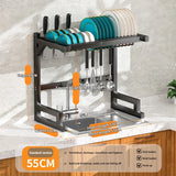 Expandable Kitchen Sink Shelf Bathroom Drainer Kitchen Storage Drying Shelf Tray