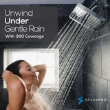 Polished Chrome Design,Easy 1-Min Install,Adjustable and Easy Clean Shower Head