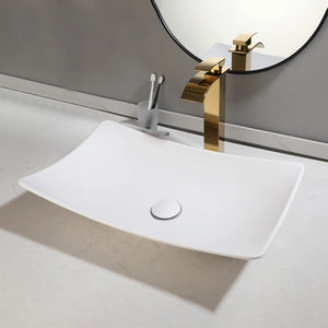 KEMAIDI Bathroom Vessel Sink Large Vessel Sink Bowl With Faucet