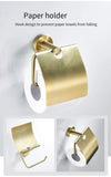 Bathroom Accessories Bath Hardware Set Golden Color Swan Toilet Paper Holder Towel Rack