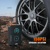 Portable 6 In 1 Car Jump Starter Power Bank w/Air Compressor For Cars, Trucks, & SUVs.