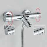 Bathtub Faucet Shower Set 2 Function Wall Mount with Handshower