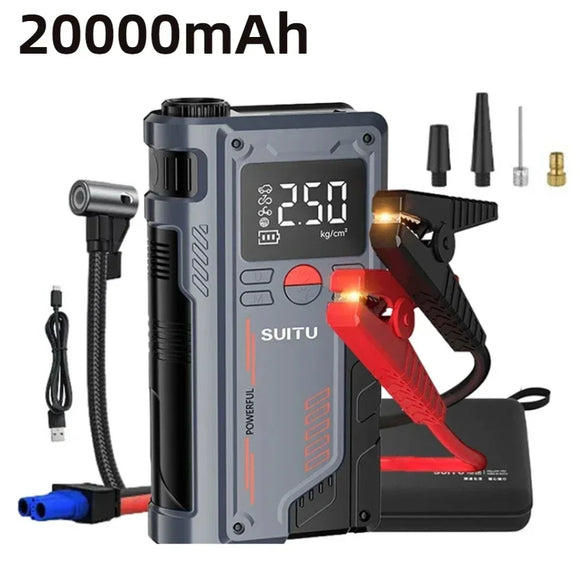 Portable Car Jump Starter & Air Pump 4 In 1 150PSI Air Compressor Power Bank