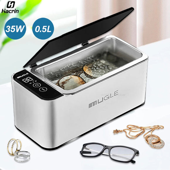 Ultrasonic Glasses Jewelry Cleaner 500ML Ultrasonic Cleaning Machine Ultrasound Washing Bath For Glasses