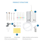 Dental Flosser Portable  10 Tip Implement Irrigation Tooth Flossing Irrigation SPA Mouth Cleaner