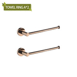 Glossy Rose Gold Bathroom Accessories 304 Stainless Steel Towel Rack Toilet Roll Paper