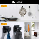 Black Bathroom Shelf kit Stainless Steel Toilet Paper Holder Towel Rack Hook Bathroom Hardwares